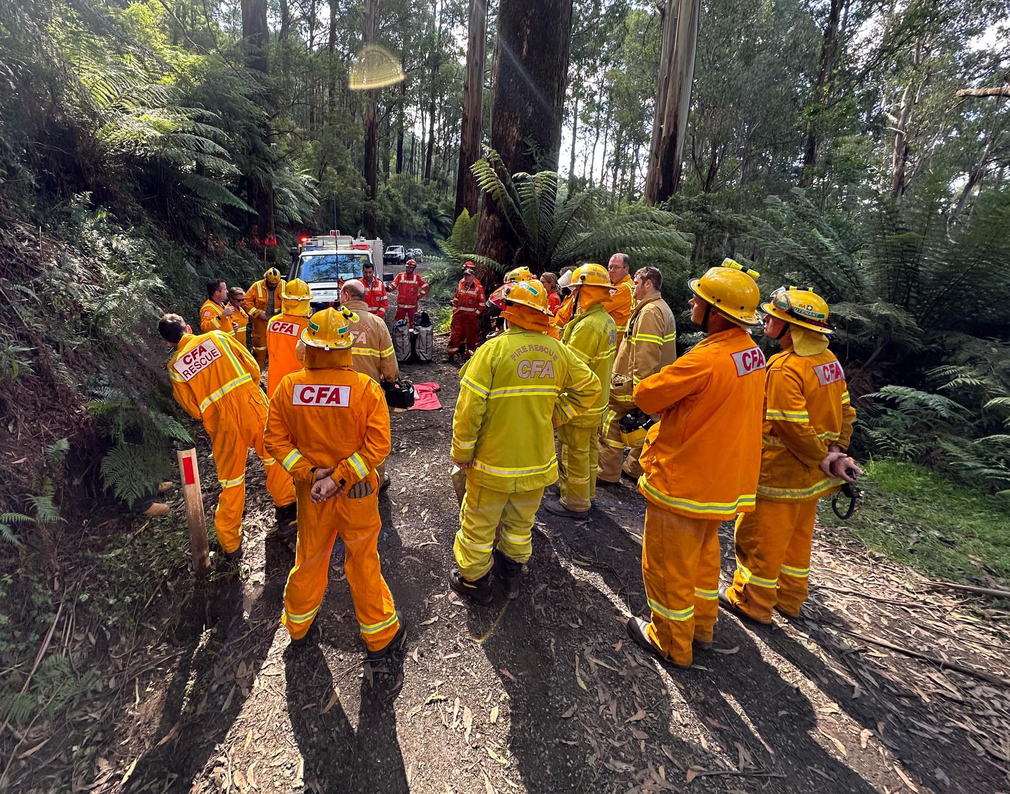Motor cyclist rescued in Three Bridges